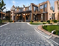 Block-paved driveway